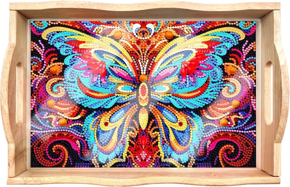 Diamond Painting Serveringsbricka - Fjäril