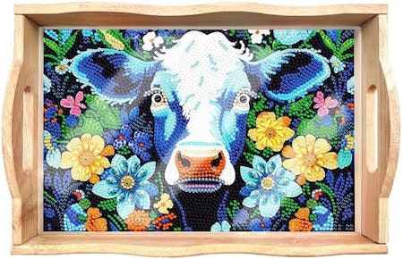 Diamond Painting Serveringsbricka - Kossa