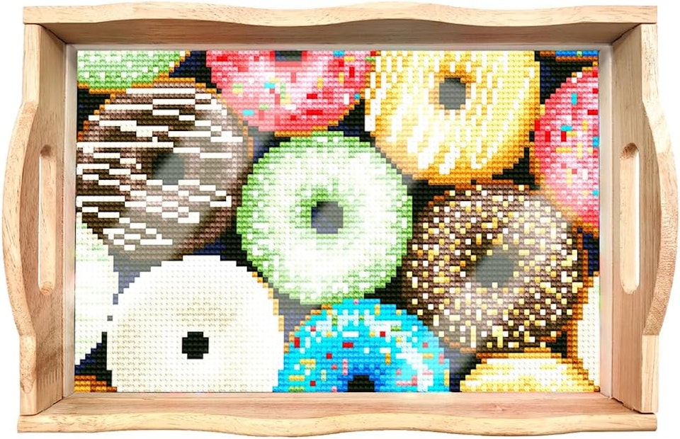 Diamond Painting Serveringsbricka - Donuts