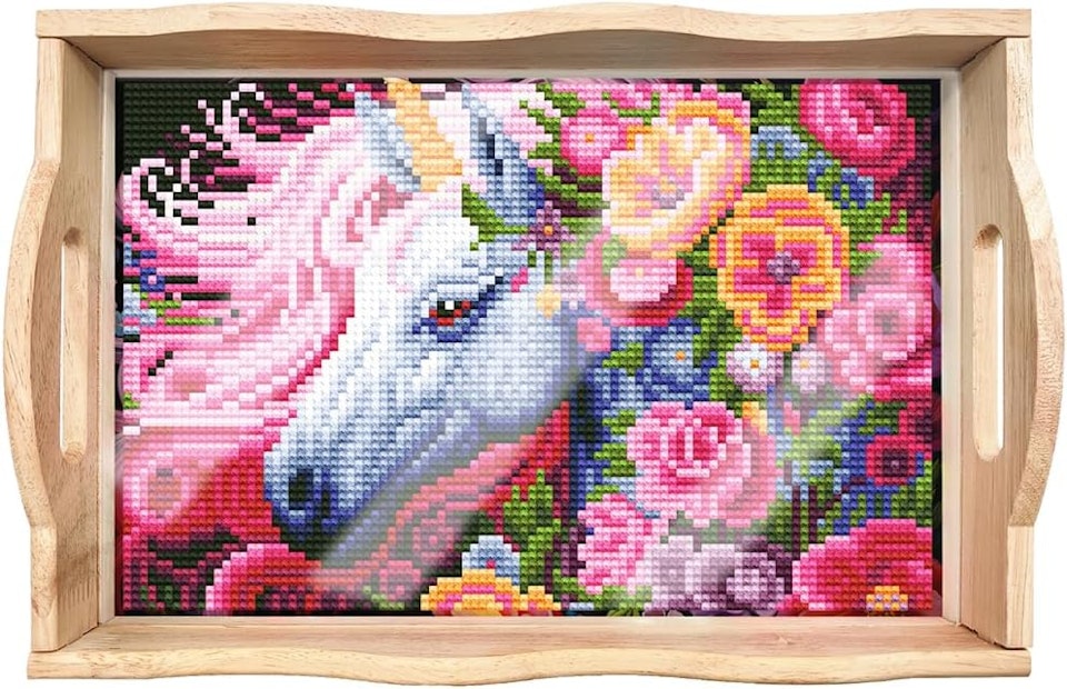 Diamond Painting Serveringsbricka - Unicorn