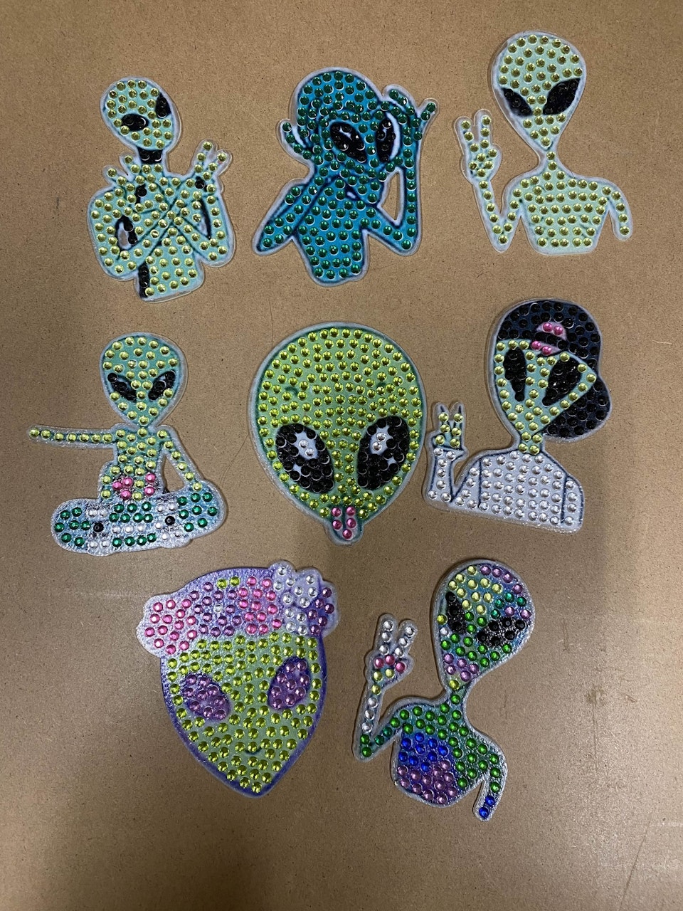 8-pack Kylskåpsmagneter - Aliens