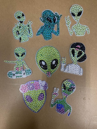 8-pack Kylskåpsmagneter - Aliens