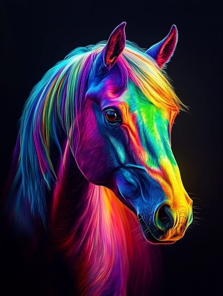 Diamond painting Resin - Spektrahingsten 40x50cm
