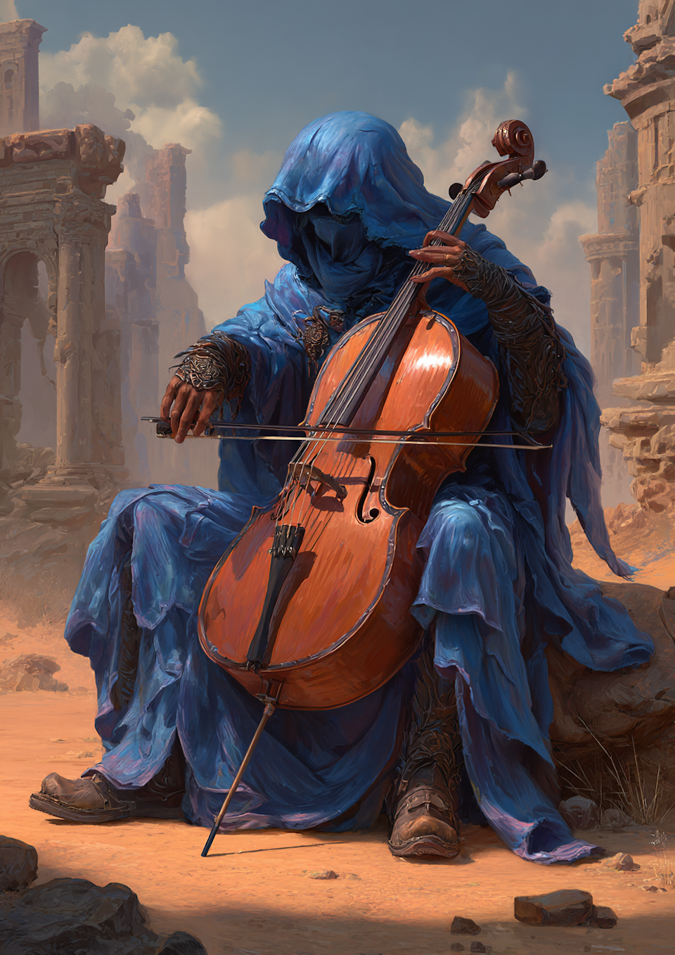 Diamond Painting Akryl - Deadman med cello (Beställningsvara)