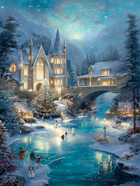 Diamond Painting Akryl - Vintermagi vid ispalatset  40x50cm