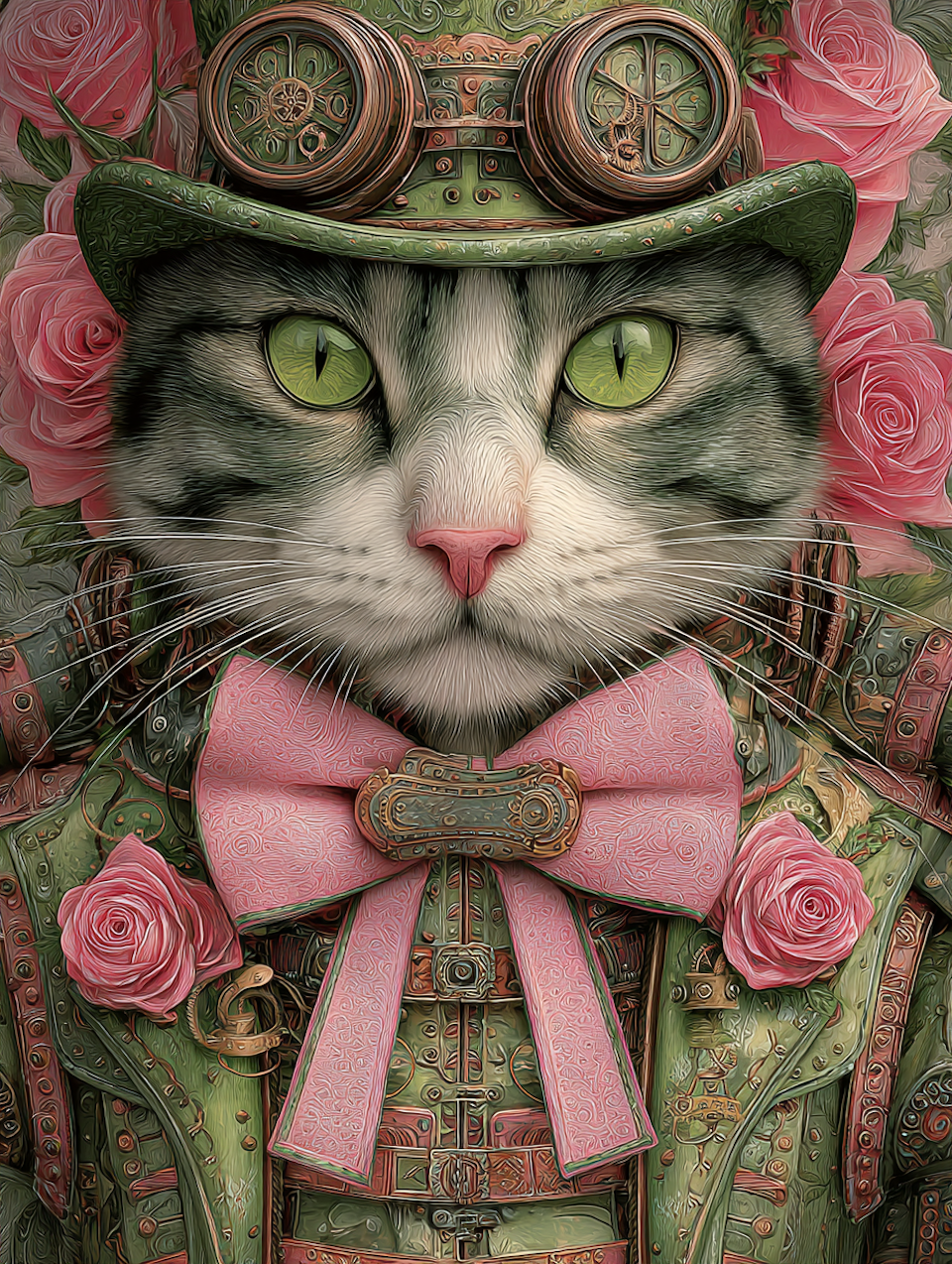 Diamond Painting - Steampunk-katt (Beställningsvara)