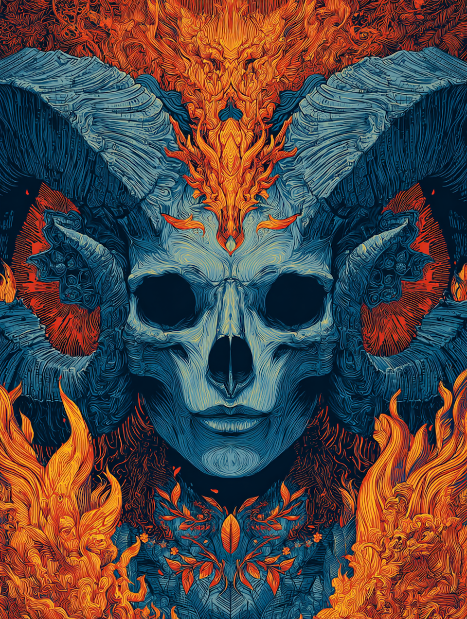 Diamond Painting - Demonisk kvinna med horn (Beställningsvara)