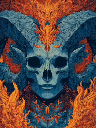 Diamond Painting - Demonisk kvinna med horn (Beställningsvara)