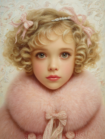 Diamond Painting - Flicka i rosa (Beställningsvara)