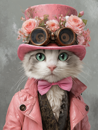 Diamond Painting - Steampunk-katt2 (Beställningsvara)