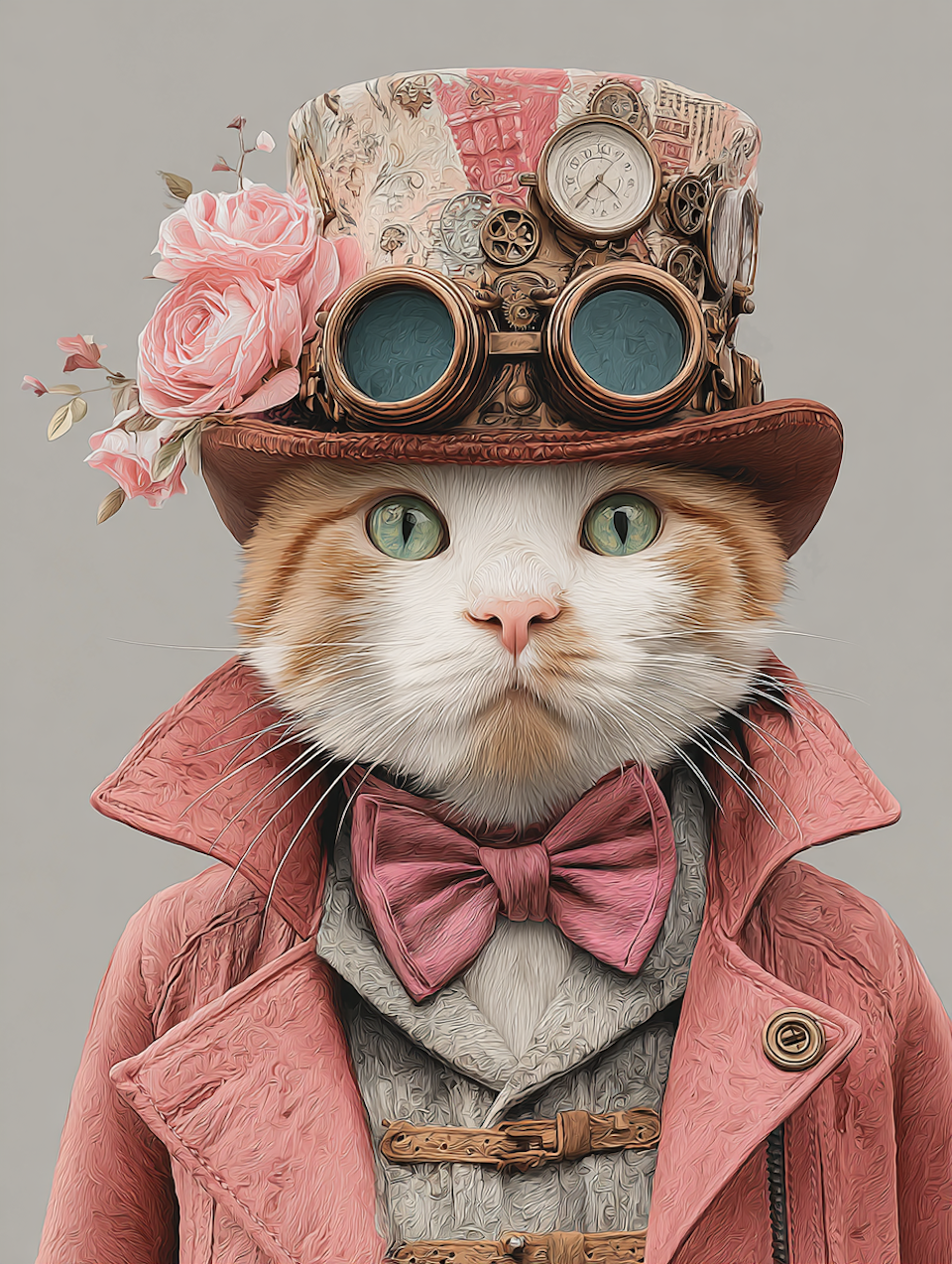 Diamond Painting - Steampunk-katt3 (Beställningsvara)