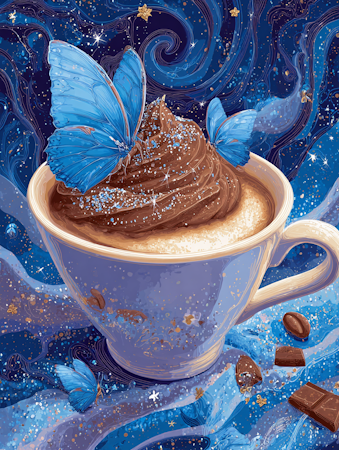 Diamond Painting - Kopp av kosmiska drömmar (Beställningsvara)
