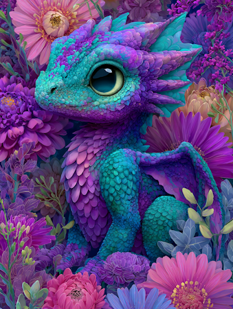 Diamond Painting - Blomsterdalens väktare (Beställningsvara)