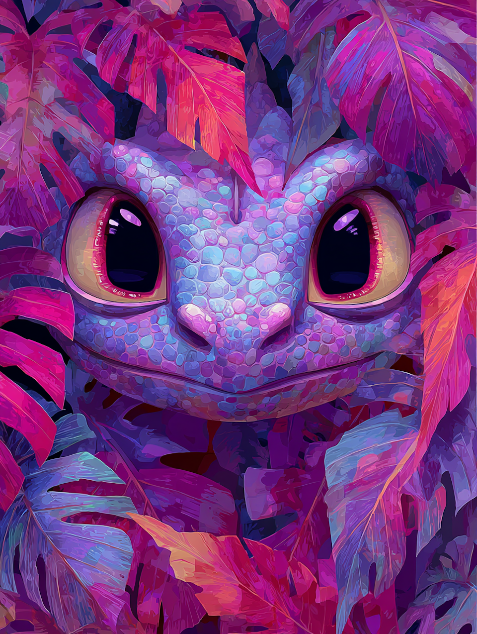 Diamond Painting - Skymningsdrakens nyfikenhet (Beställningsvara)