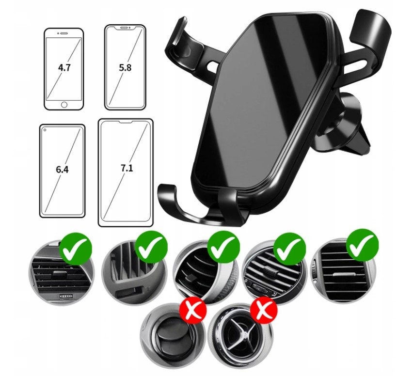 Universal Gravity Mobilholder med Klemme 360" PIXEL 2489