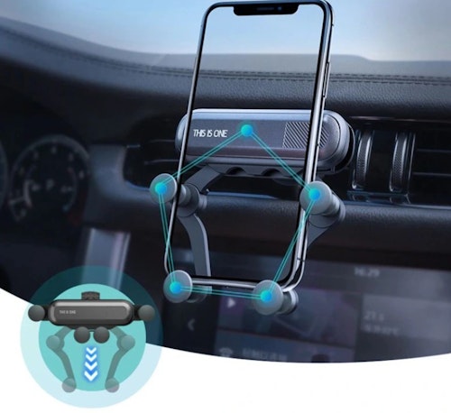 Universal Gravity Mobilholder med Klemme 360" MOTO EQUIP
