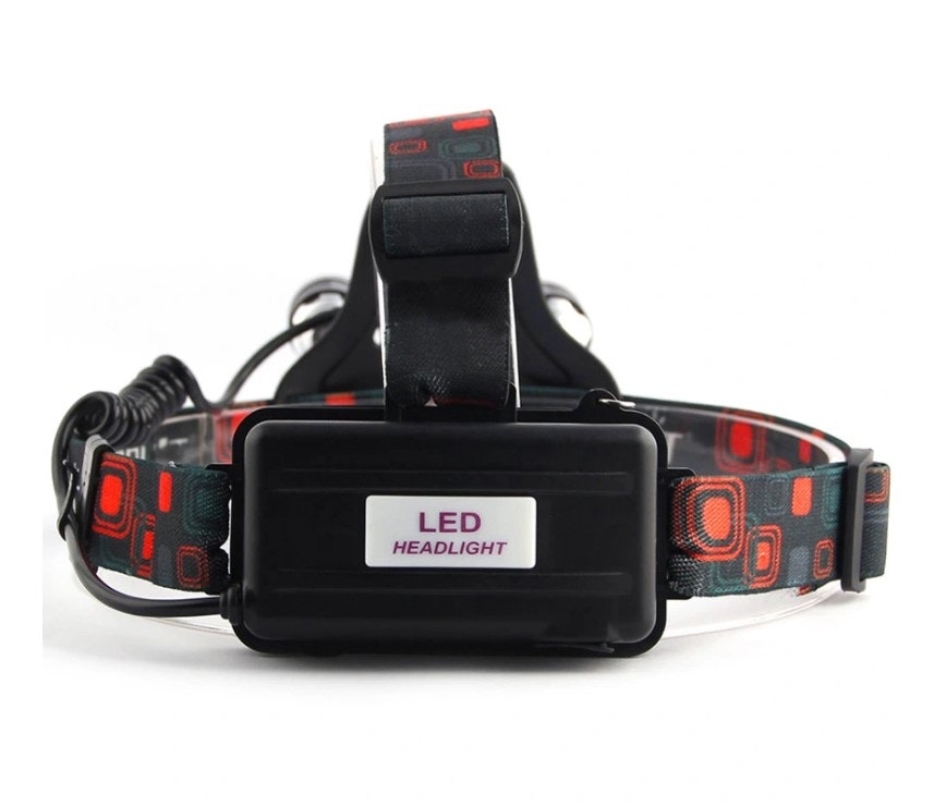 Kraftig LED hodelykt Headlamp 3 x Cree T6 (2000 lumens).
