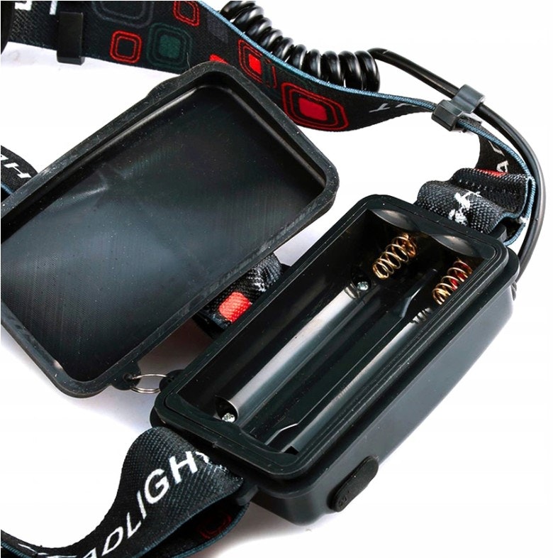 Kraftig LED hodelykt Headlamp 3 x Cree T6 (2000 lumens).