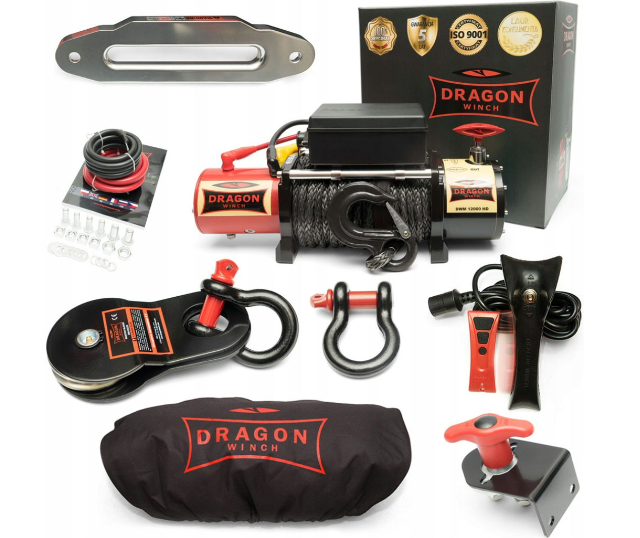 Vinsj OFF ROAD Dragon Winch Maverick DWM12000HD-Syntetik 12V 5,5T/11T