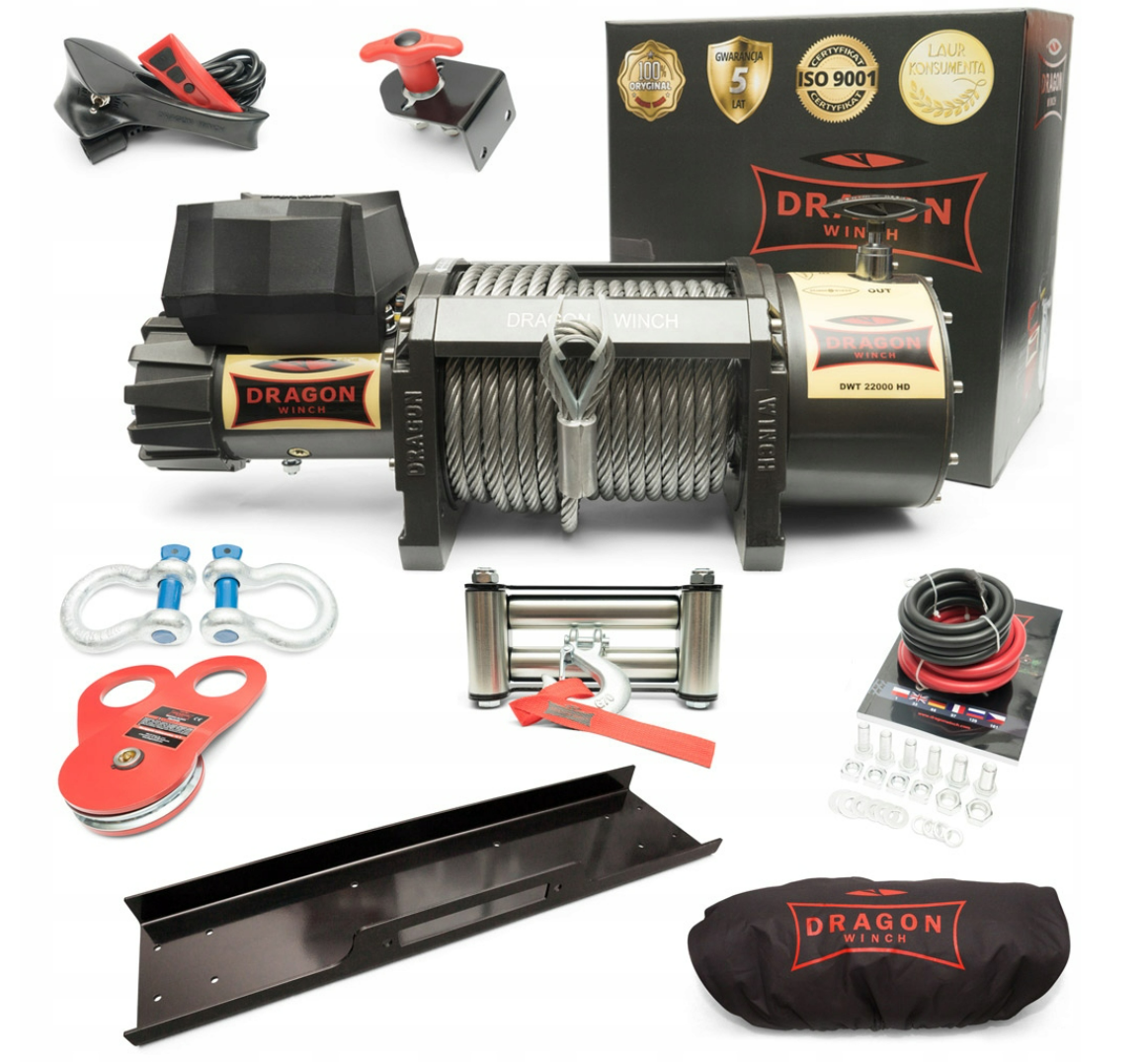 Vinsj OFF ROAD Dragon Winch DWT 22000 HD 24V 10T/20T