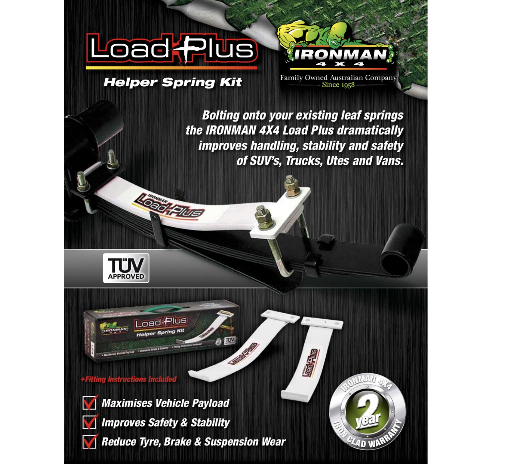 Bladfjær LOAD PLUS Sprinter Amarok Transit Pajero Land Cruiser LP4