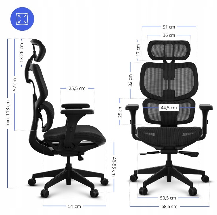 Gamingstol kontorstol Sense7 Nobu Max-130kg Ergonomisk