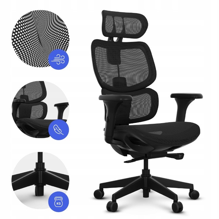 Gamingstol kontorstol Sense7 Nobu Max-130kg Ergonomisk