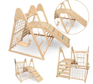 Klatrestativ - lekeplass 5i1 med sklie, ladder, huske. Montessori
