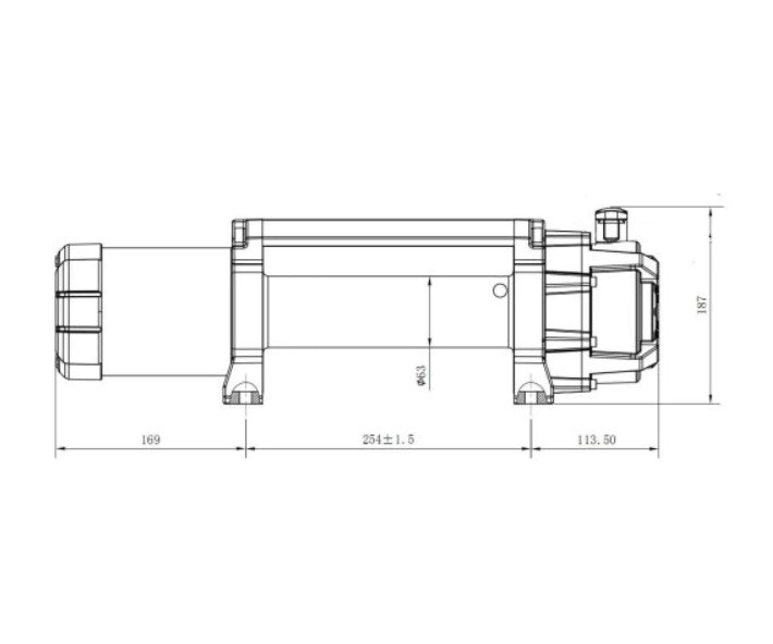 VINSJ TITANIUM HUNTER 13000 LBS 12V Syntetisk Tau W10S