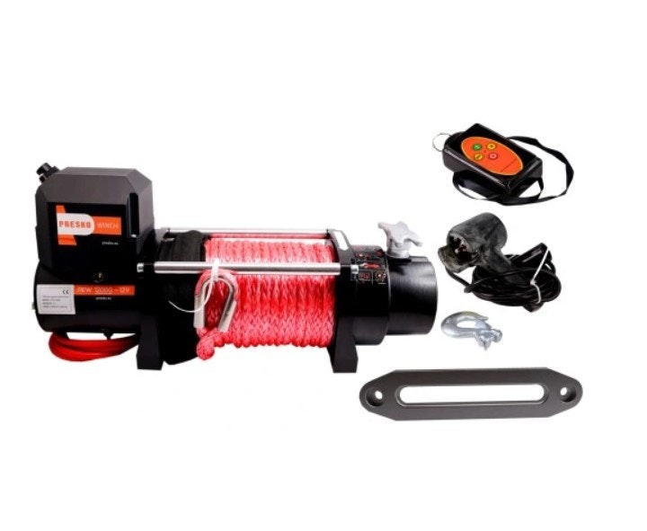 VINSJ PRESCO 12000LBS Syntetisk Tau 5,5T OFF-ROAD 12V