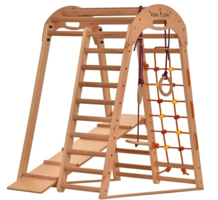Klatrestativ - lekeplass for barn 125x100x80 cm 6in1 RINAGYM Montessori