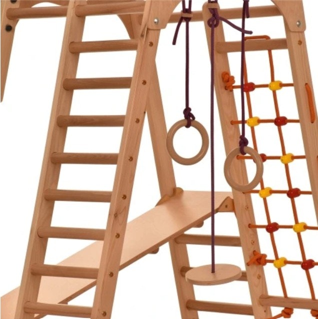 Klatrestativ - lekeplass for barn 125x100x80 cm 6in1 RINAGYM Montessori