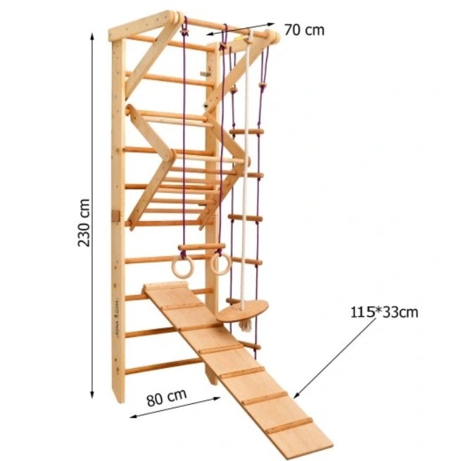 Ribbevegg Turnringsstige 8i1 Rinagym 230x80x70 cm