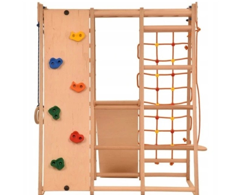 Klatrestativ - lekeplass 146x120x120 cm 7in1 RINAGYM Montessori