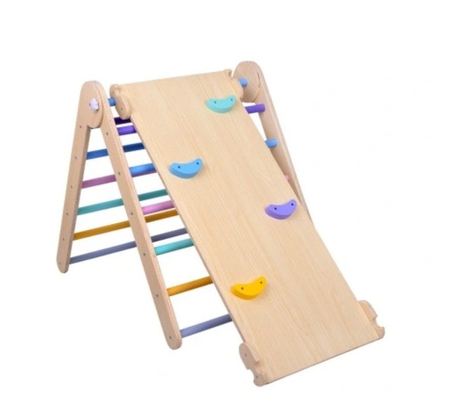 Montessori klatrestativ / stige vegg Lekeplass i tre 3 i 1