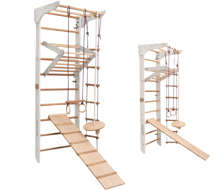 Ribbevegg Turnringsstige 8i1 Rinagym 220x80x70 cm HVIT