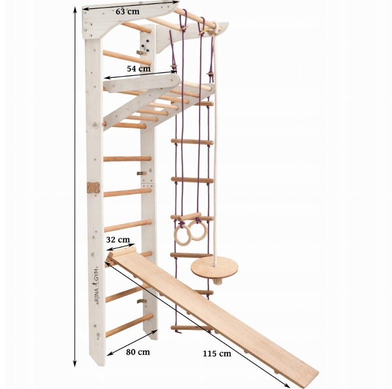 Ribbevegg Turnringsstige 8i1 Rinagym 220x80x70 cm