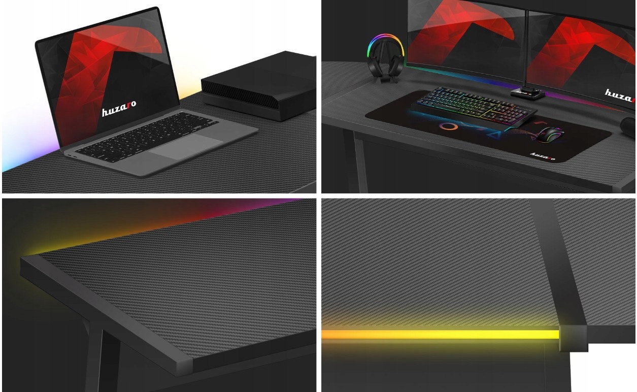 Gaming bord - Skrivebord Hjørnebord Huzaro Hero 6.0 RGB