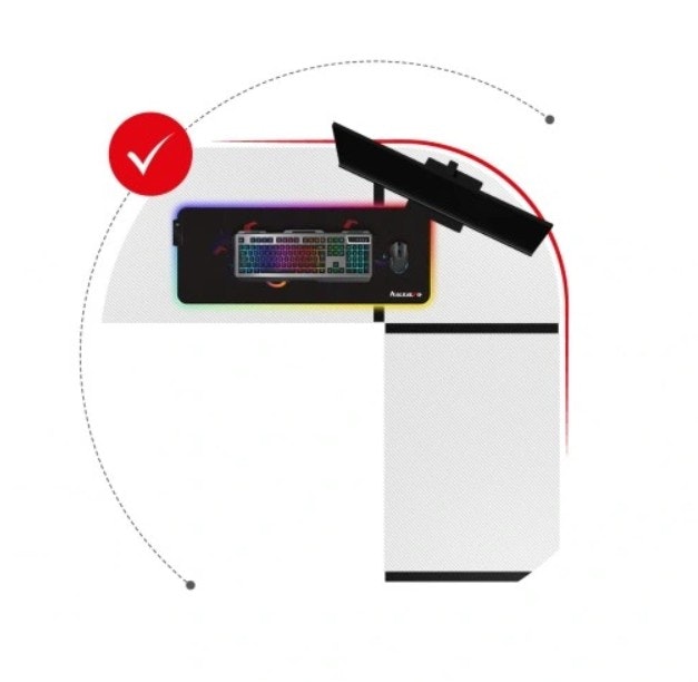 Gaming bord - Skrivebord Hjørnebord Huzaro Hero 6.3 Hvit