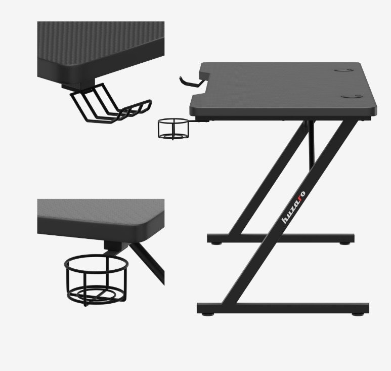 Gaming bord - Skrivebord Huzaro 2.5 Black