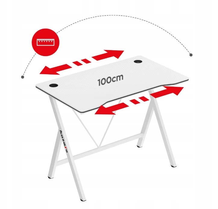 Gaming bord - Skrivebord Huzaro Hero 1.4 Hvit