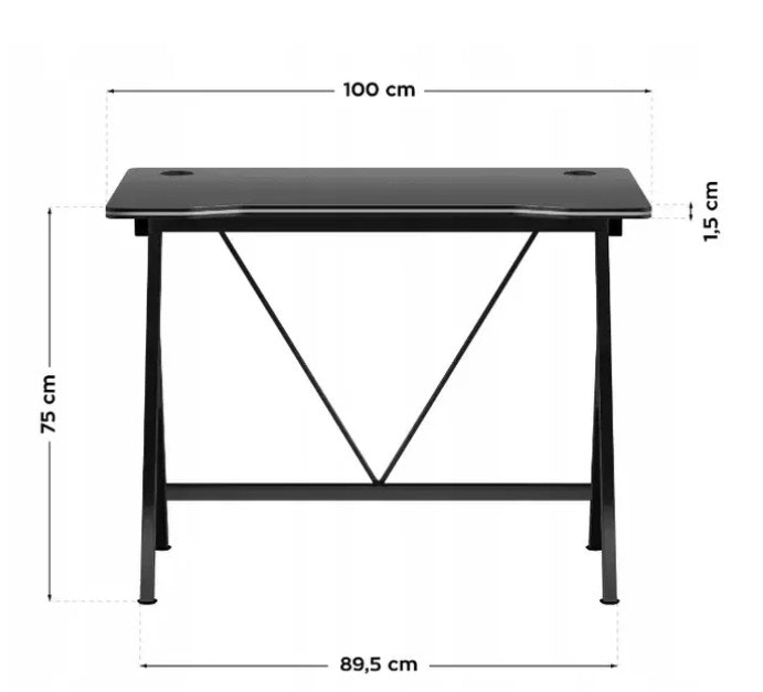 Gaming bord - Skrivebord Huzaro Hero 1.4 Black