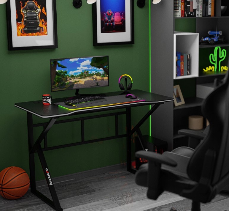 Gaming bord - Skrivebord Huzaro Hero 1.6 Svart
