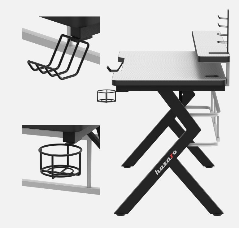 Gaming bord - Skrivebord Huzaro Hero 5.0 White