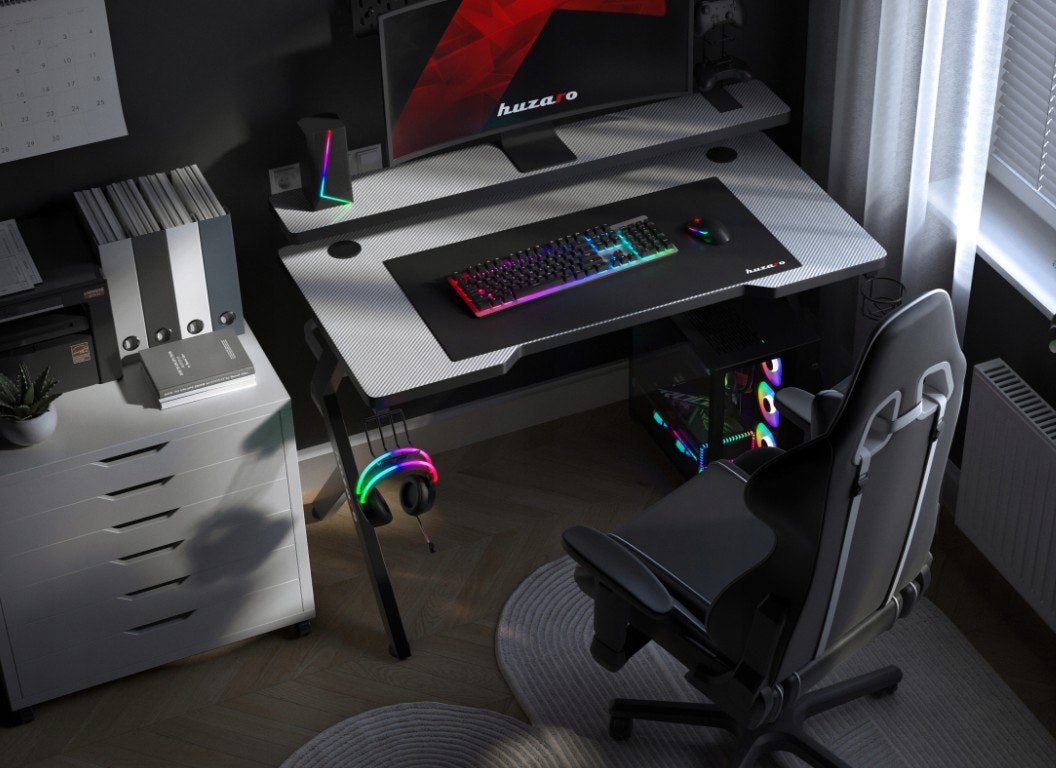 Gaming bord - Skrivebord Huzaro Hero 5.0 White