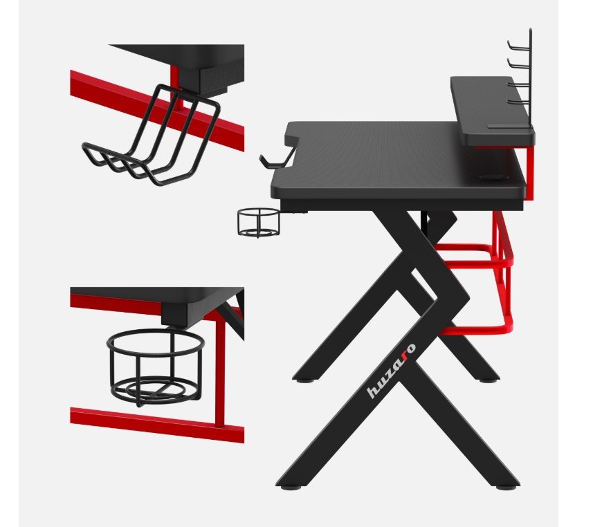 Gaming bord - Skrivebord Huzaro Hero 5.0 Red