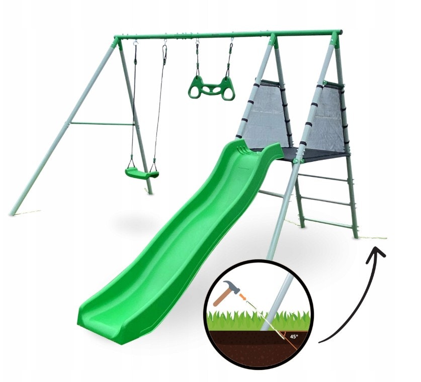 Lekeplass Hage Swing Slide Gymnastic Trapes XXL hageleken