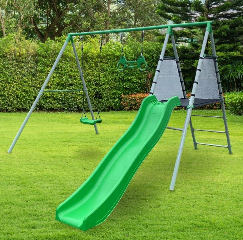 Lekeplass Hage Swing Slide Gymnastic Trapes XXL hageleken