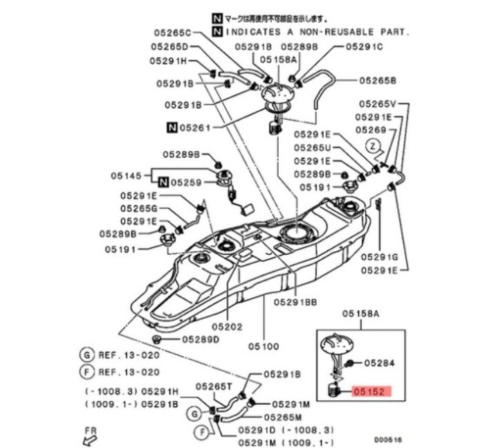 Drivstoffilter MITSUBISHI 2.5TD 3.2DiD MR556587 ORYGINAL