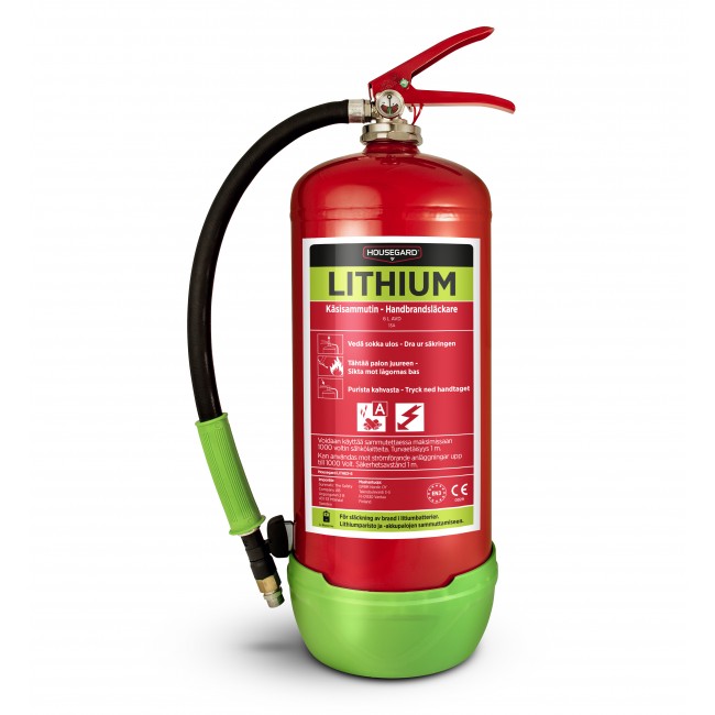 Housegard 6 liter AVD brandsläckare, röd, LITHEX6 13A